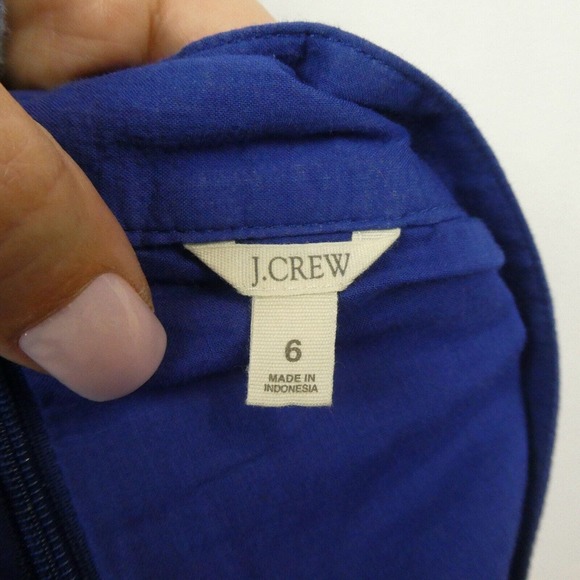 J. Crew Jardin Gauzey Pleated Midi Skirt Sz 6 Cobalt Blue Style 48698 Pockets - Picture 2 of 12